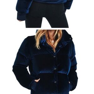 SAM navy velvet coat - barely worn!